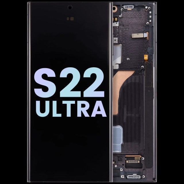 Display OLED completo con Frame per Samsung Galaxy S22 Ultra 5G (Service Pack) (Phantom Nero)
