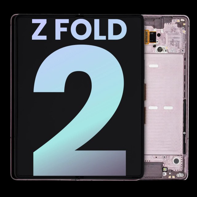 Inner Display OLED completo con Frame per Samsung Galaxy Z Fold 2 5G (US e International) (Service Pack) (Mystic Bronze)