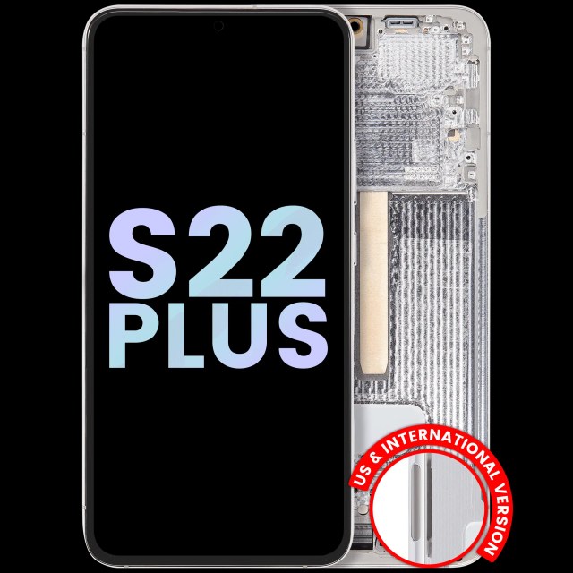 Display OLED completo con Frame per Samsung Galaxy S22 Plus 5G (Service Pack) (Bianco)