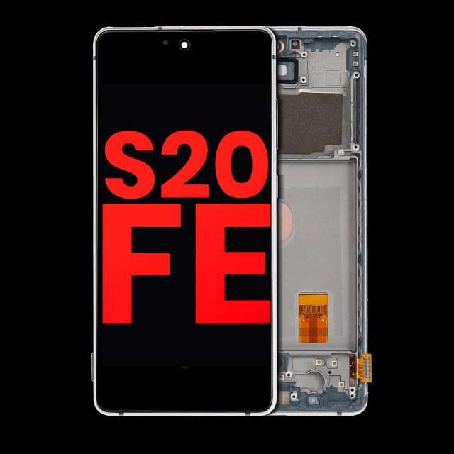 Display OLED completo con Frame per Samsung Galaxy S20 FE 4G / 5G (Bianco nuvola)