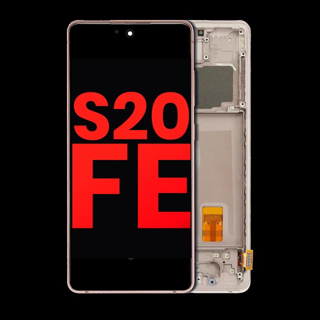 Display OLED completo con Frame per Samsung Galaxy S20 FE 4G / 5G (Cloud Arancione)