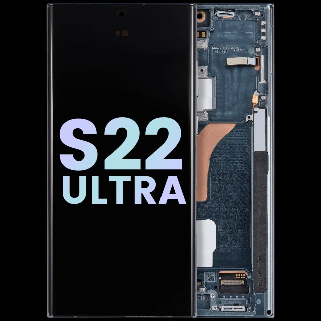 Display OLED completo con Frame per Samsung Galaxy S22 Ultra 5G (Service Pack) (Verde)