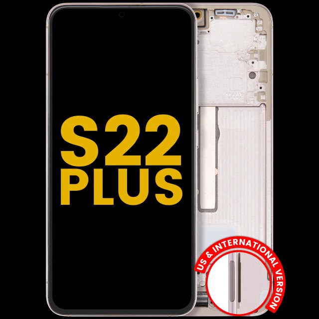 Display OLED completo con Frame per Samsung Galaxy S22 Plus 5G (US e International Version) (Refurbished) (Rosa Oro / Violet)