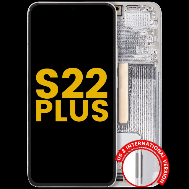 Display OLED completo con Frame per Samsung Galaxy S22 Plus 5G (US e International Version) (Refurbished) (Bianco)