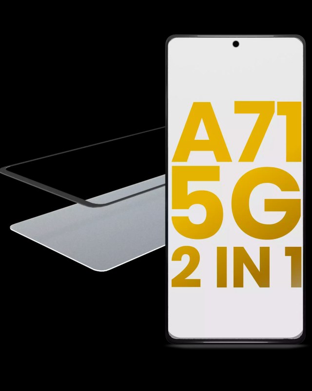 2 in 1 Vetro frontale con OCA preinstallato per Samsung Galaxy A71 5G (A716 / 2020)