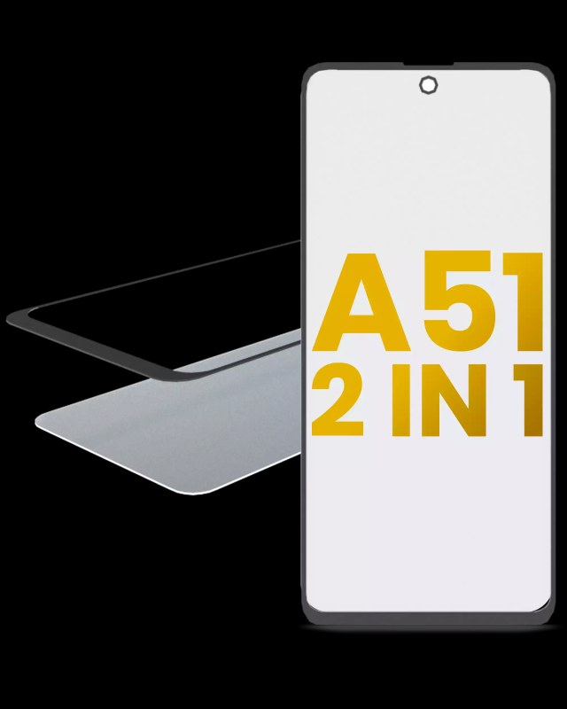 2 in 1 Vetro frontale con OCA preinstallato per Samsung Galaxy A51 4G (A515 / 2019)