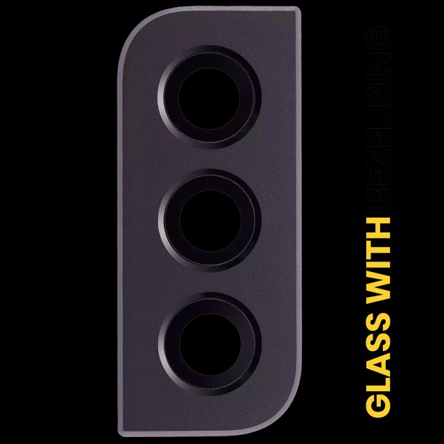 Lente fotocamera posteriore con Cornice Ring per Samsung Galaxy S22 / S22 Plus (Phantom Nero)