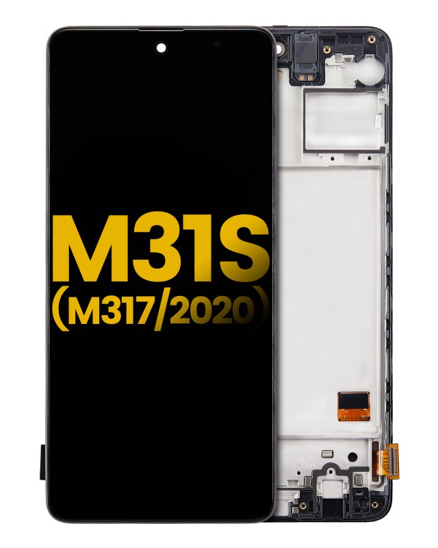 Display OLED completo con Frame per Samsung Galaxy M31S (M317 / 2020) (Refurbished) (tutti i colori)