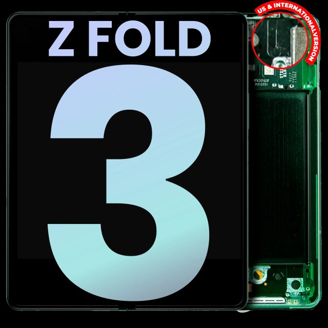 Inner Display OLED completo con Frame per Samsung Galaxy Z Fold 3 5G (US e International) (Service Pack) (Phantom Verde)