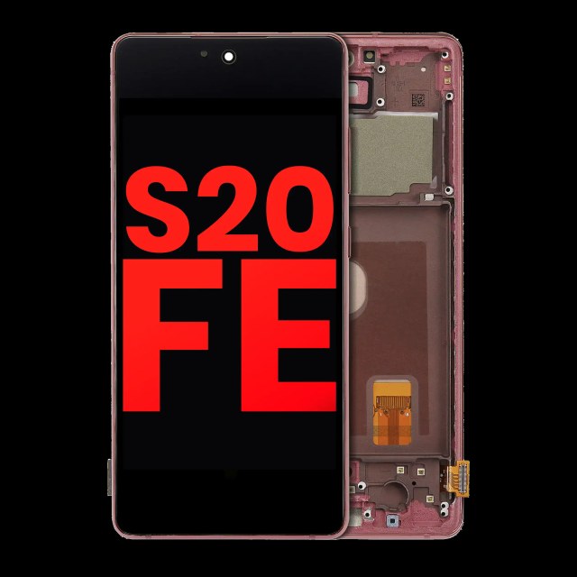 Display OLED completo con Frame per Samsung Galaxy S20 FE 4G / 5G (Cloud Rosso)