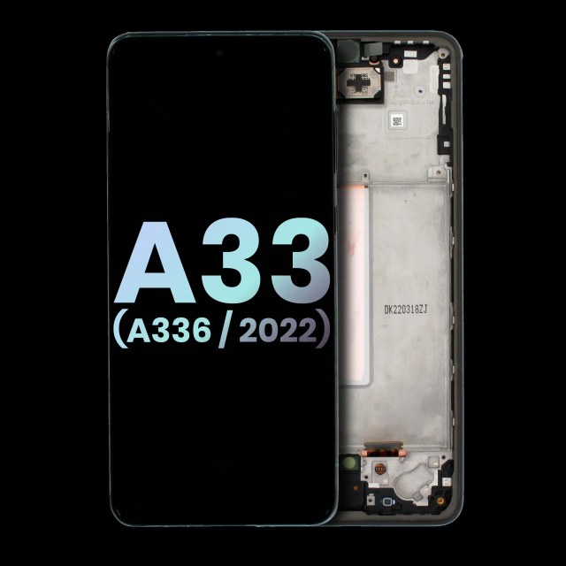 Display OLED completo con Frame per Samsung Galaxy A33 5G (A336 / 2022) (Service Pack) (Nero)