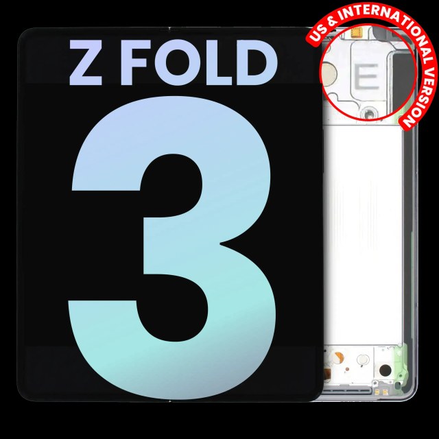 Inner Display OLED completo con Frame per Samsung Galaxy Z Fold 3 5G (US e International) (Service Pack) (Phantom Argento)