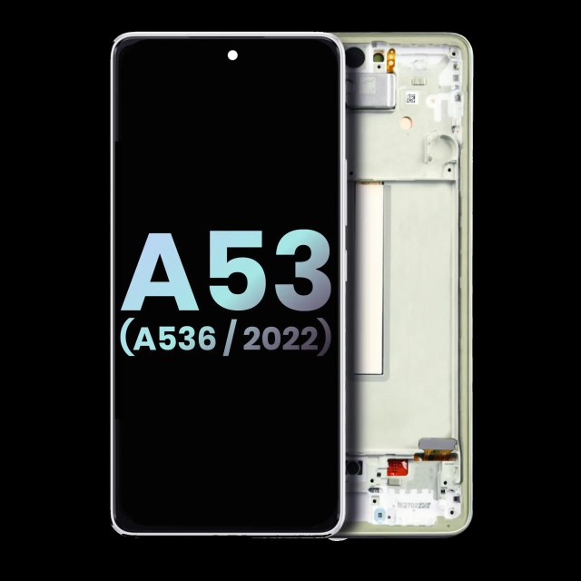 Display OLED completo con Frame per Samsung Galaxy A53 5G (A536 / 2022) (Service Pack) (Bianco)