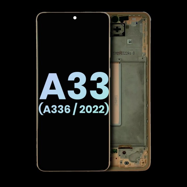 Display OLED completo con Frame per Samsung Galaxy A33 5G (A336 / 2022) (Service Pack) (Peach)