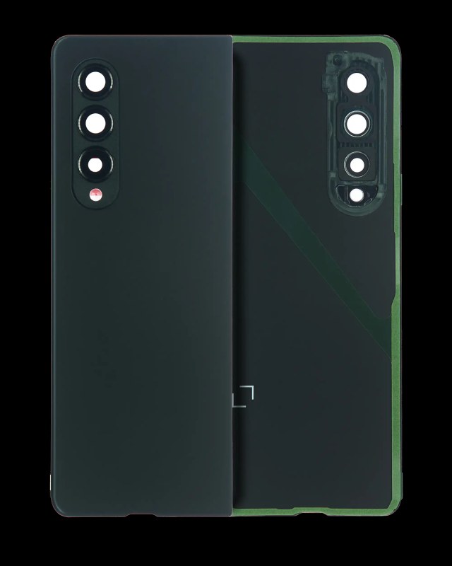 vetro cover posteriore con Vetro fotocamera per Samsung Galaxy Z Fold 3 5G (Premium) (Phantom Verde)