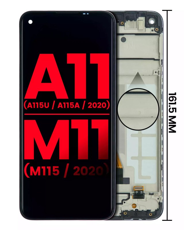 Display LCD completo con Frame per Samsung Galaxy A11 (A115U / A115A / 2020) / M11 (M115 / 2020) (US Version) (tutti i colori)
