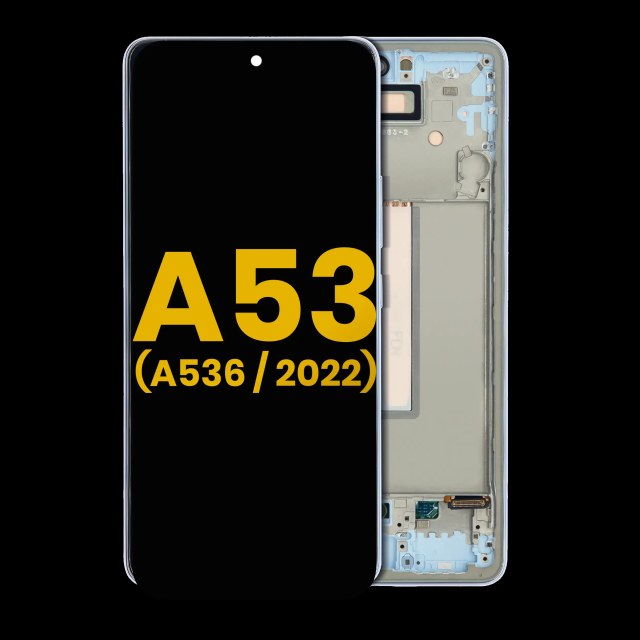 Display OLED completo con Frame per Samsung Galaxy A53 5G (A536 / 2022) (Refurbished) (Blu)