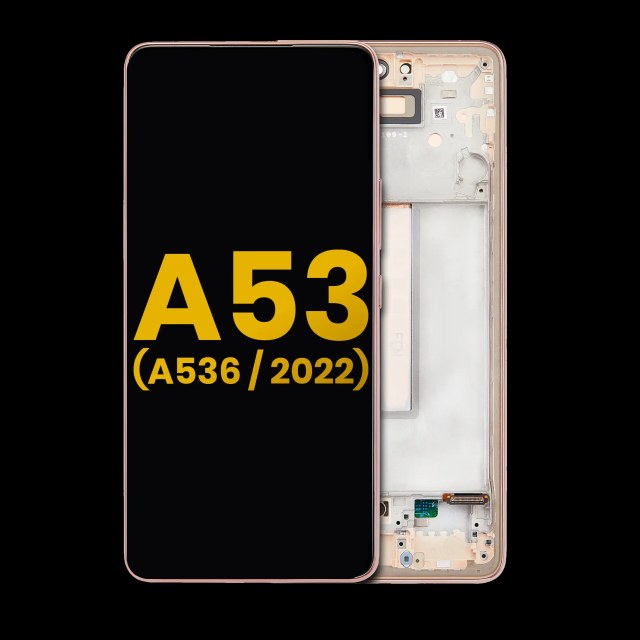 Display OLED completo con Frame per Samsung Galaxy A53 5G ( A536 / 2022) (Refurbished) (Peach)