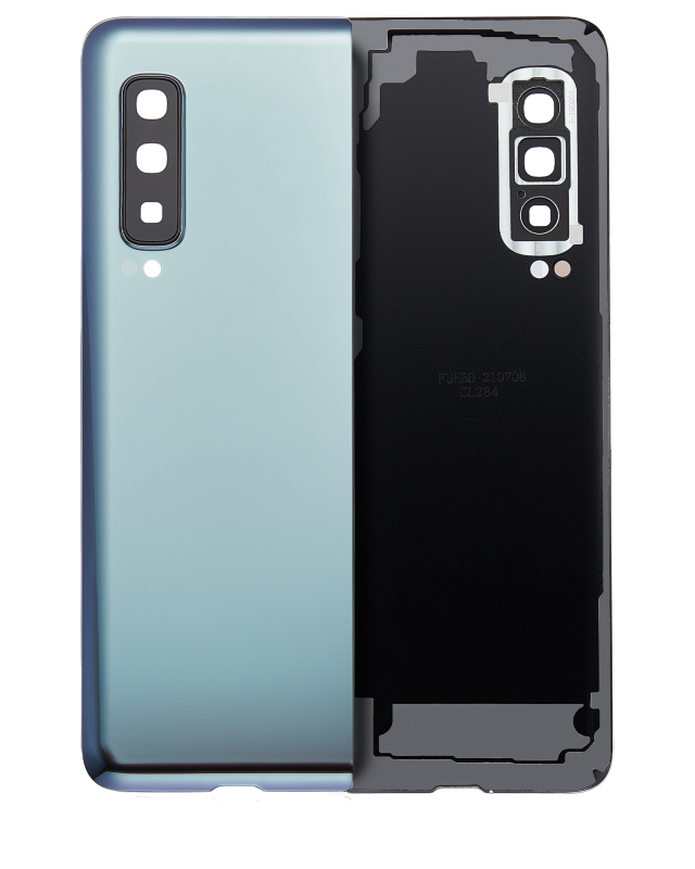 vetro cover posteriore con Vetro fotocamera per Samsung Galaxy Fold 4G (F900) (Premium) (Space Argento)