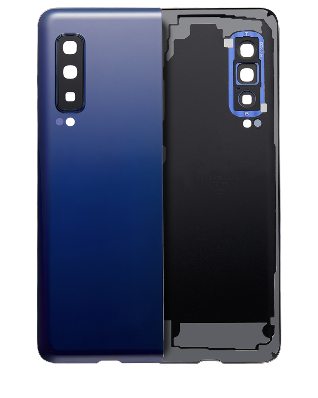 vetro cover posteriore con Vetro fotocamera per Samsung Galaxy Fold 4G (F900) (Premium) (Astro Blu)
