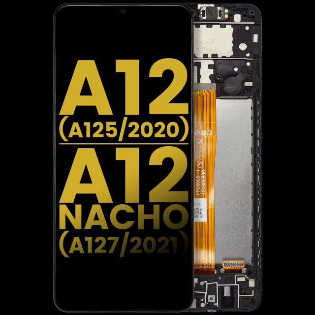 Display LCD completo con Frame per Samsung Galaxy A12 (A125 / 2020) / A12 Nacho (A127 / 2021) (Refurbished) (tutti i colori)