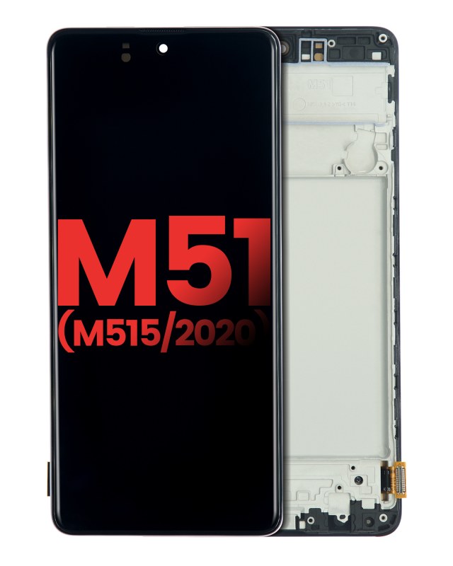 Display OLED completo con Frame per Samsung Galaxy M51 (M515 / 2020) (Celestial Nero)
