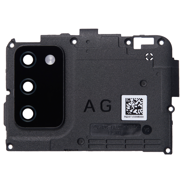 Lente fotocamera posteriore con Cover Cornice Ring per Samsung Galaxy A02S (A025 / 2020) (G Version) (Nero)