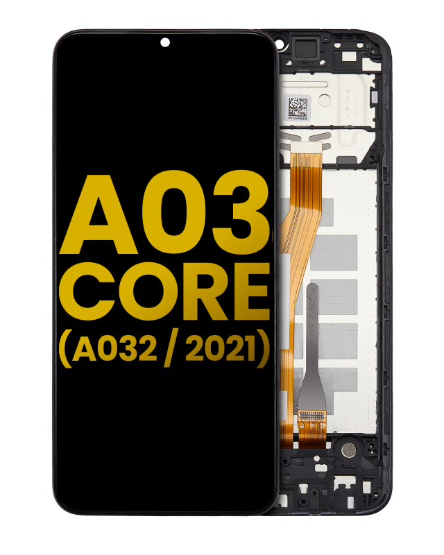 Display LCD completo con Frame per Samsung Galaxy A03 Core (A032 / 2021) (Refurbished) (Nero)