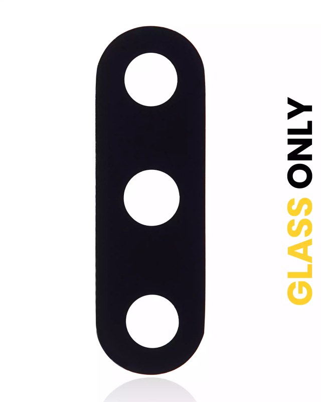 Lente fotocamera posteriore (solo vetro) con adesivo per Samsung Galaxy M30 (M305 / 2019) (Nero)