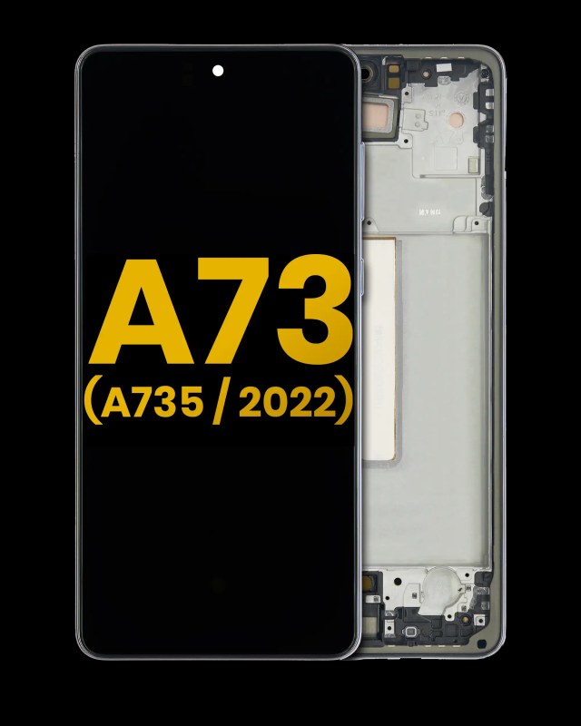 Display OLED completo con Frame per Samsung Galaxy A73 (A735 / 2022) (Refurbished) (Grigio)