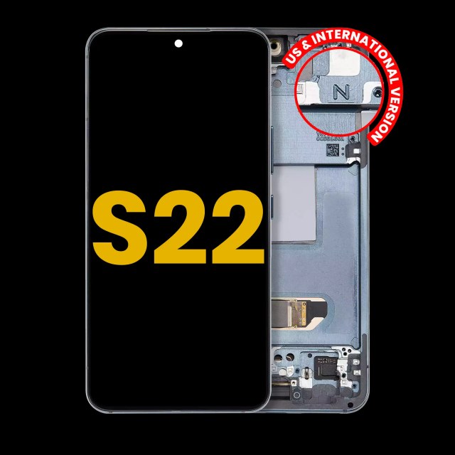 Display OLED completo con Frame per Samsung Galaxy S22 5G (US e International Version) (Refurbished) (Verde)