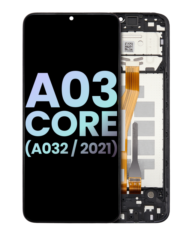 Display LCD completo con Frame per Samsung Galaxy A03 Core (A032 / 2021) (Service Pack) (Nero)