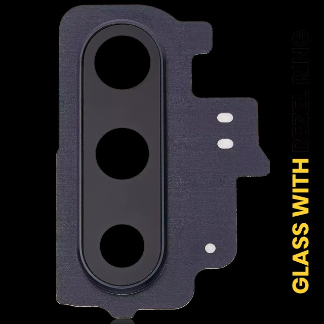 Lente fotocamera posteriore con Cornice Ring per Samsung Galaxy Note 10 (Aura Nero)