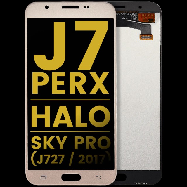 Display LCD completo senza Frame per Samsung Galaxy J7 Perx / Halo / Sky Pro (J727 / 2017) (Refurbished) (Oro)
