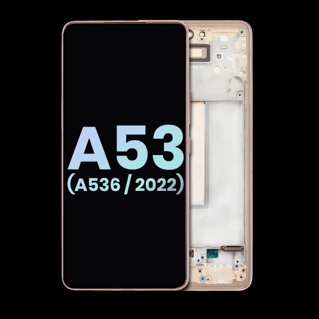 Display OLED completo con Frame per Samsung Galaxy A53 5G (A536 / 2022) (Service Pack) (Peach)
