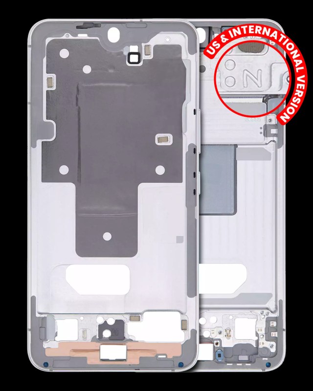 Frame centrale per Samsung Galaxy S22 5G (US e International Version) (Bianco)