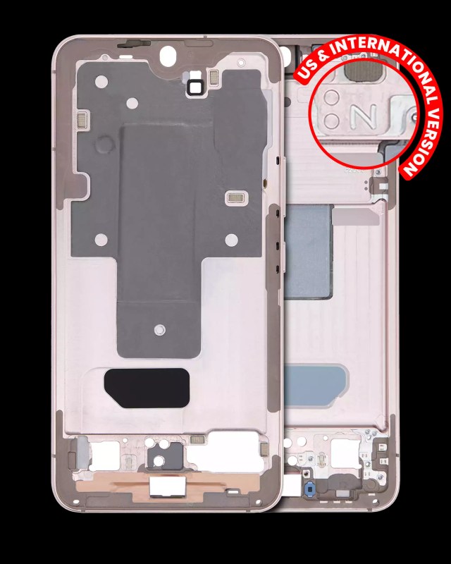 Frame centrale per Samsung Galaxy S22 5G (US e International Version) (Rosa Oro)