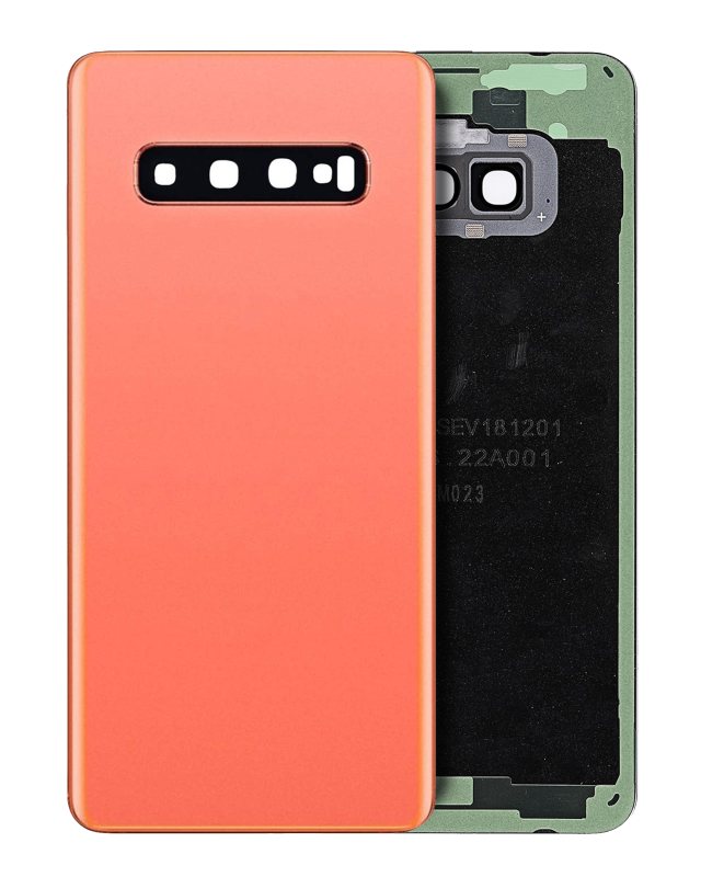 vetro cover posteriore con Vetro fotocamera per Samsung Galaxy S10 (Service Pack) (Flamingo Rosa)