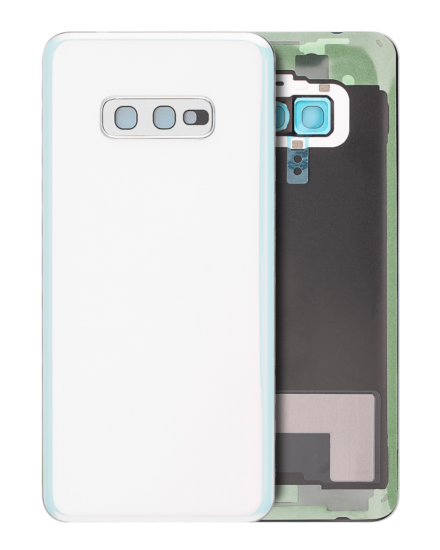 vetro cover posteriore con Vetro fotocamera per Samsung Galaxy S10E (Service Pack) (Prism Bianco)