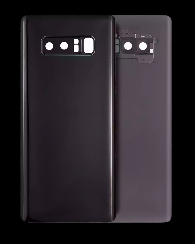 vetro cover posteriore con Vetro fotocamera per Samsung Galaxy Note 8 (Service Pack) (Mezzanotte Nero)