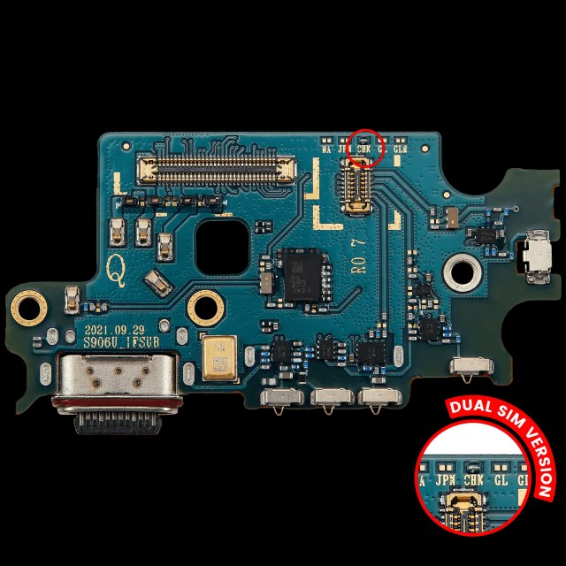 Connettore di ricarica Scheda con Sim Card Reader per Samsung Galaxy S22 Plus 5G (S9060) (Dual Sim Version) (Premium)