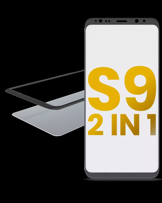 2 in 1 Vetro frontale con OCA preinstallato per Samsung Galaxy S9
