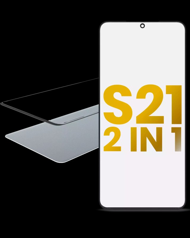 2 in 1 Vetro frontale con OCA preinstallato per Samsung Galaxy S21