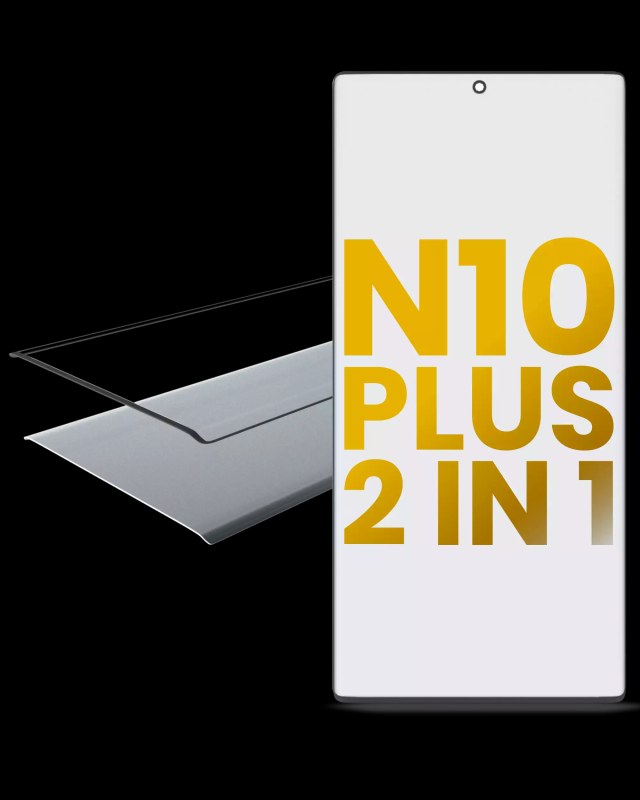 2 in 1 Vetro frontale con OCA preinstallato per Samsung Galaxy Note 10 Plus