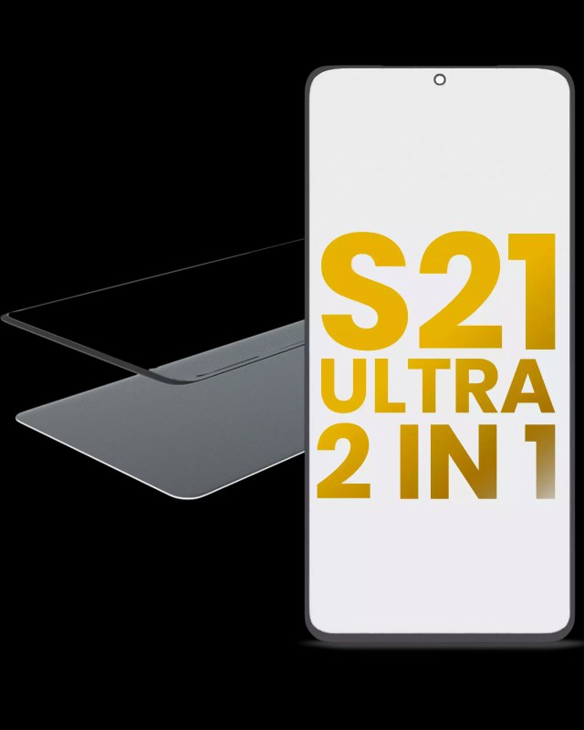 2 in 1 Vetro frontale con OCA preinstallato per Samsung Galaxy S21 Ultra