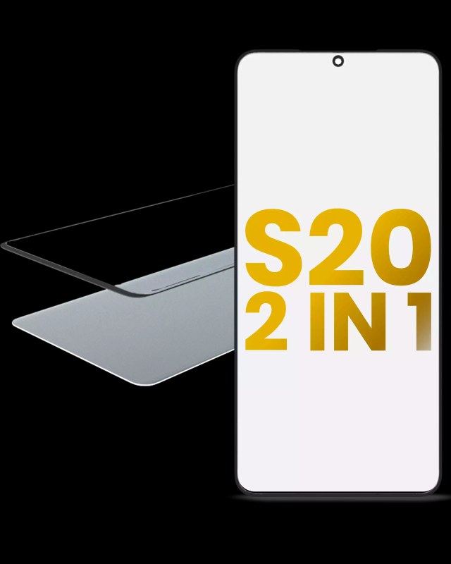 2 in 1 Vetro frontale con OCA preinstallato per Samsung Galaxy S20