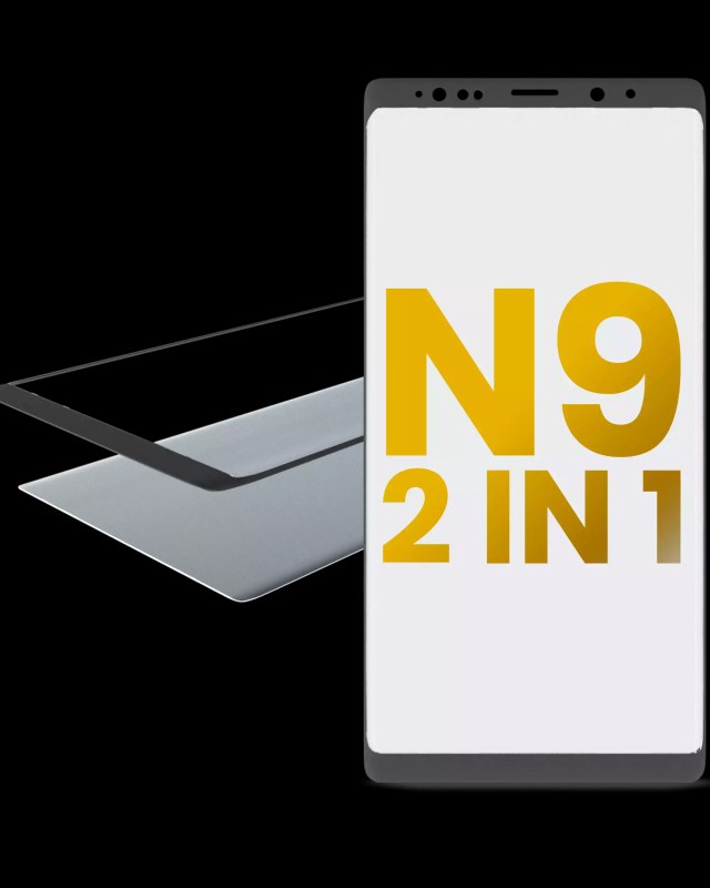 2 in 1 Vetro frontale con OCA preinstallato per Samsung Galaxy Note 9