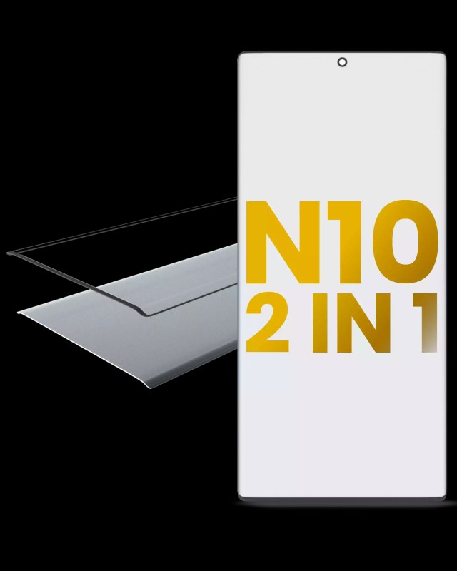 2 in 1 Vetro frontale con OCA preinstallato per Samsung Galaxy Note 10