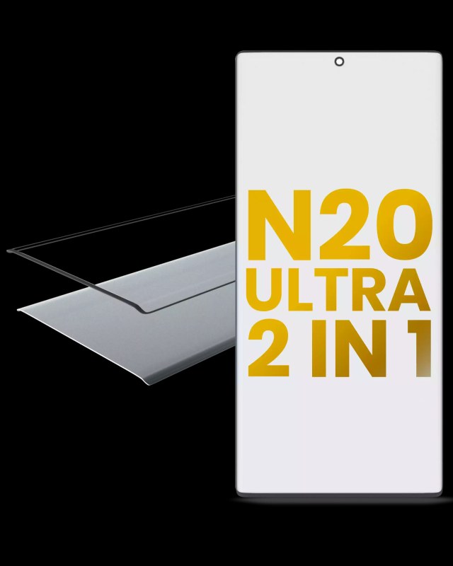 2 in 1 Vetro frontale con OCA preinstallato per Samsung Galaxy Note 20 Ultra