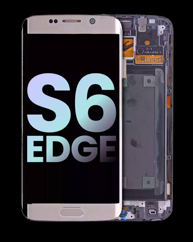 Display OLED completo con Frame per Samsung Galaxy S6 Edge (CDMA: Verizon / Sprint) (Service Pack) (Oro)